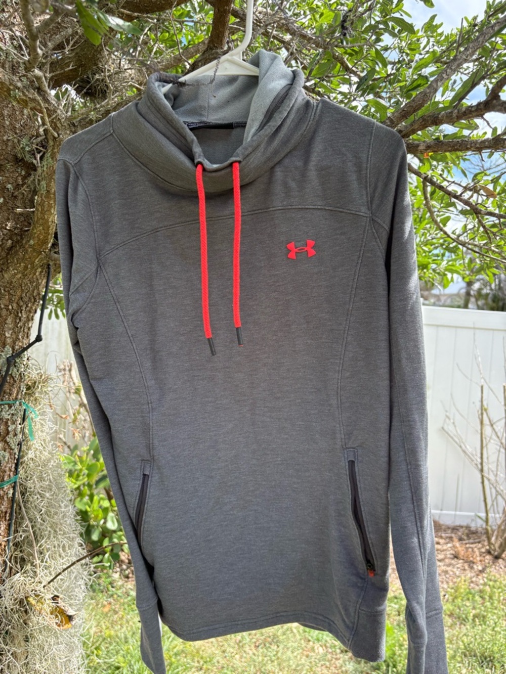 Under Armour Women’s Gray Pullover with Neon Accents